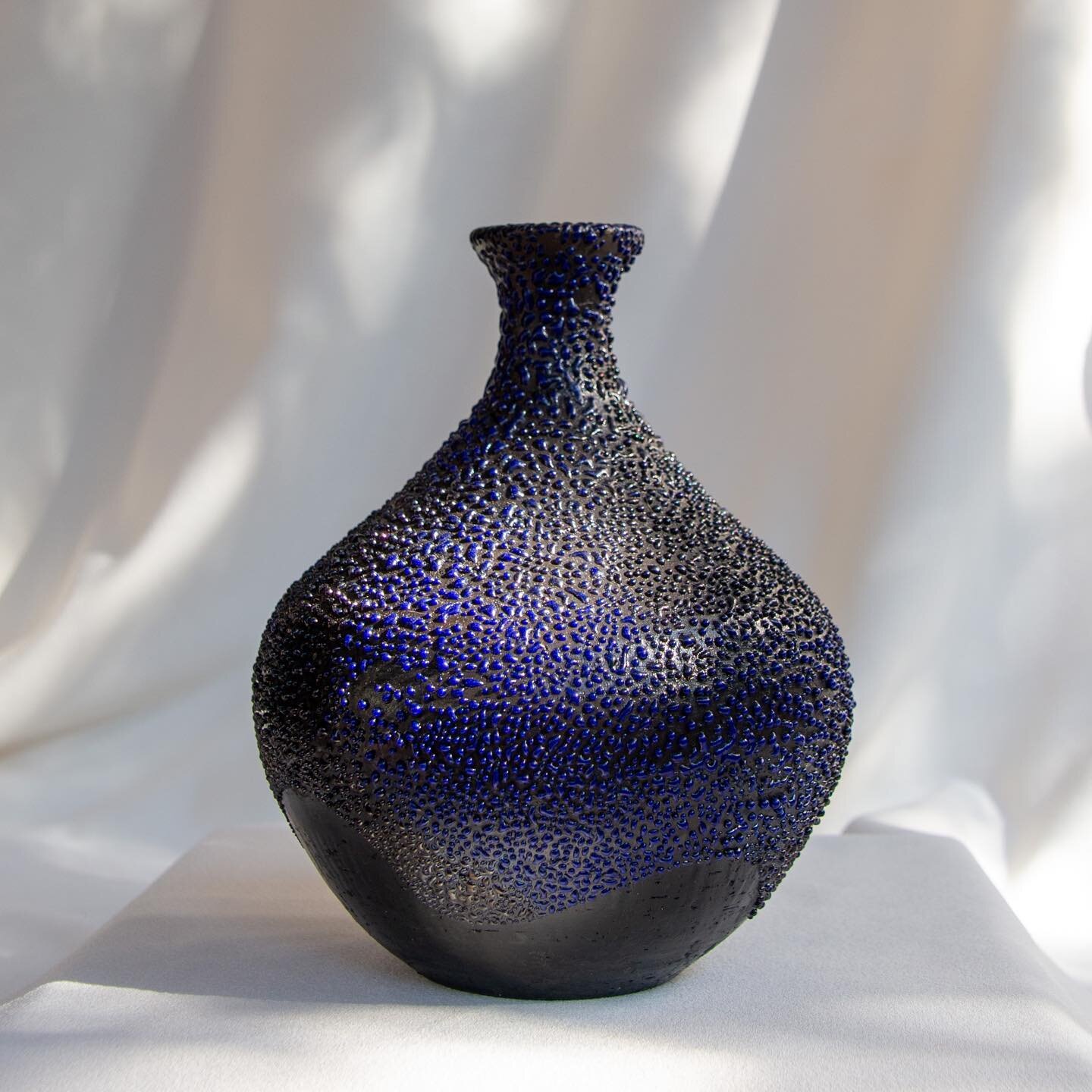 The crackle sapphire glaze is still my favourite most beautiful glaze I&rsquo;ve ever encountered. I love the look of the blue against the black and each individual little bubble of glaze. Who knew when I started ceramics I&rsquo;d fall in love with 