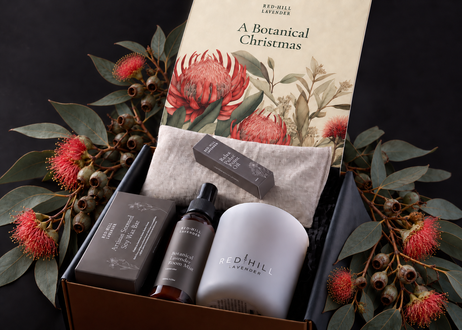 Botanical Christmas gift box with gum sprigs.png