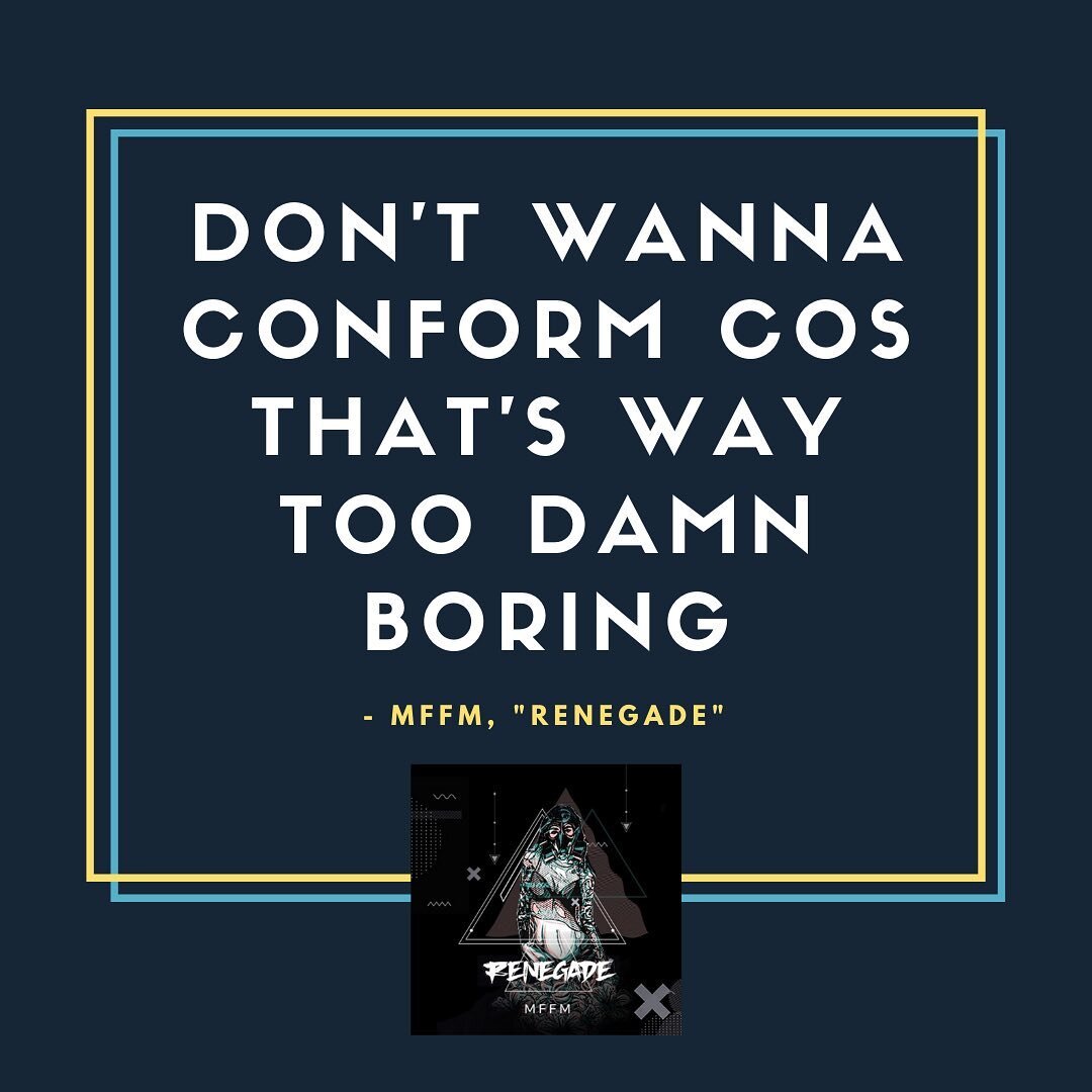 @officialmffm reminding us not to conform in their track Renegade 🙌

Check the full track out at the link in our bio 🔗

🎶 Get your music heard. Submit your tracks now! (link in bio) 🔗

#upcomingmusicartist #independentmusicartist #lyricquote
.
.
