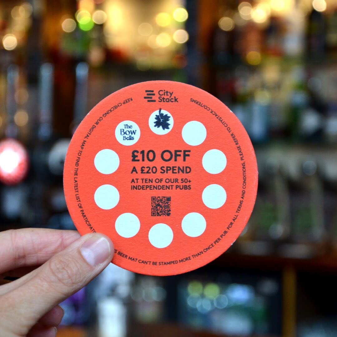 We are delighted to be now part of the @city_stack collection 😍

CityStack is the perfect Christmas gift for pub lovers - a &pound;25 stack of beer mats that lets you get &pound;100 worth of food &amp; drink at outstanding independent pubs across Lo