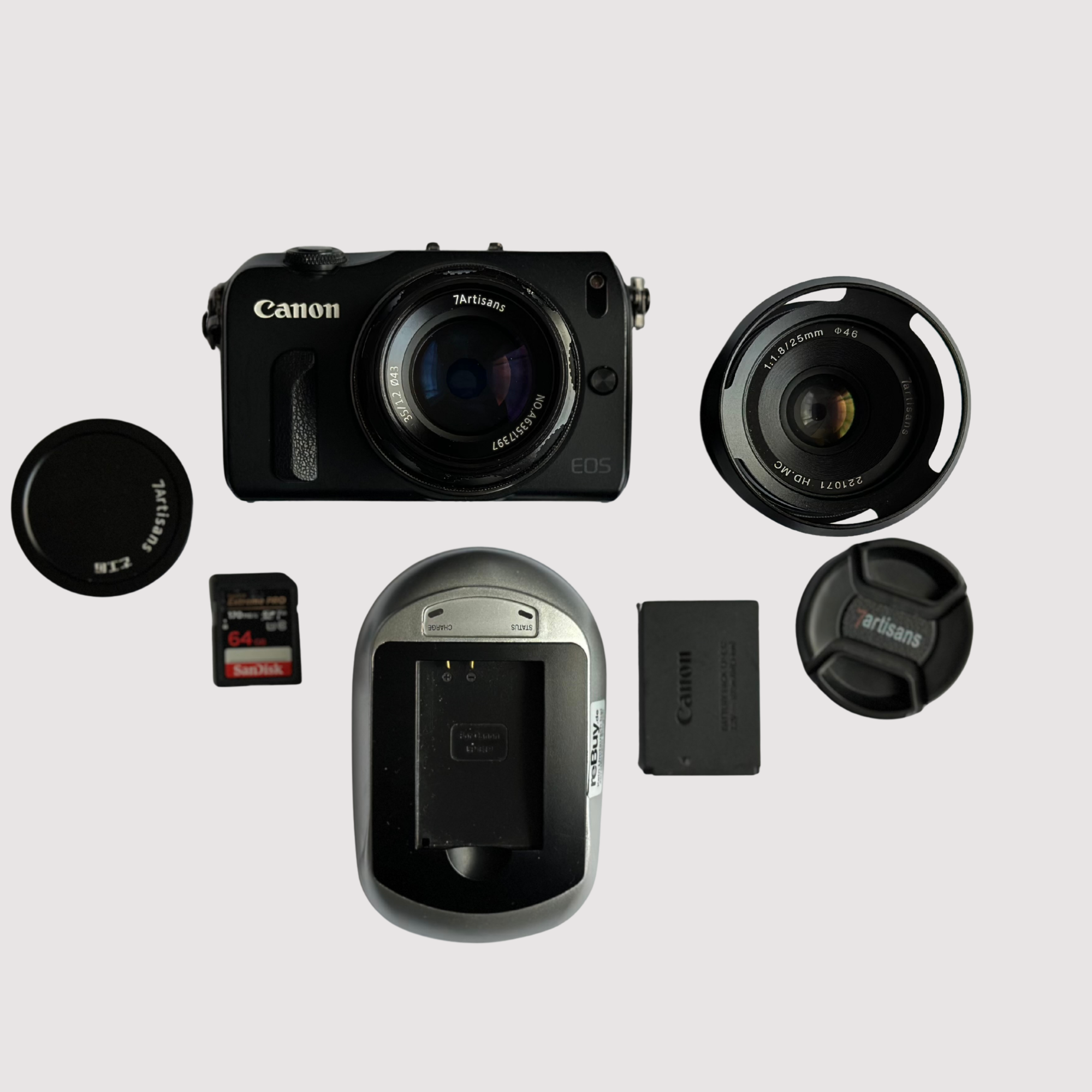 Canon EOS M + 25mm 7artisans 1.8 + 35mm 7artisans 1.2