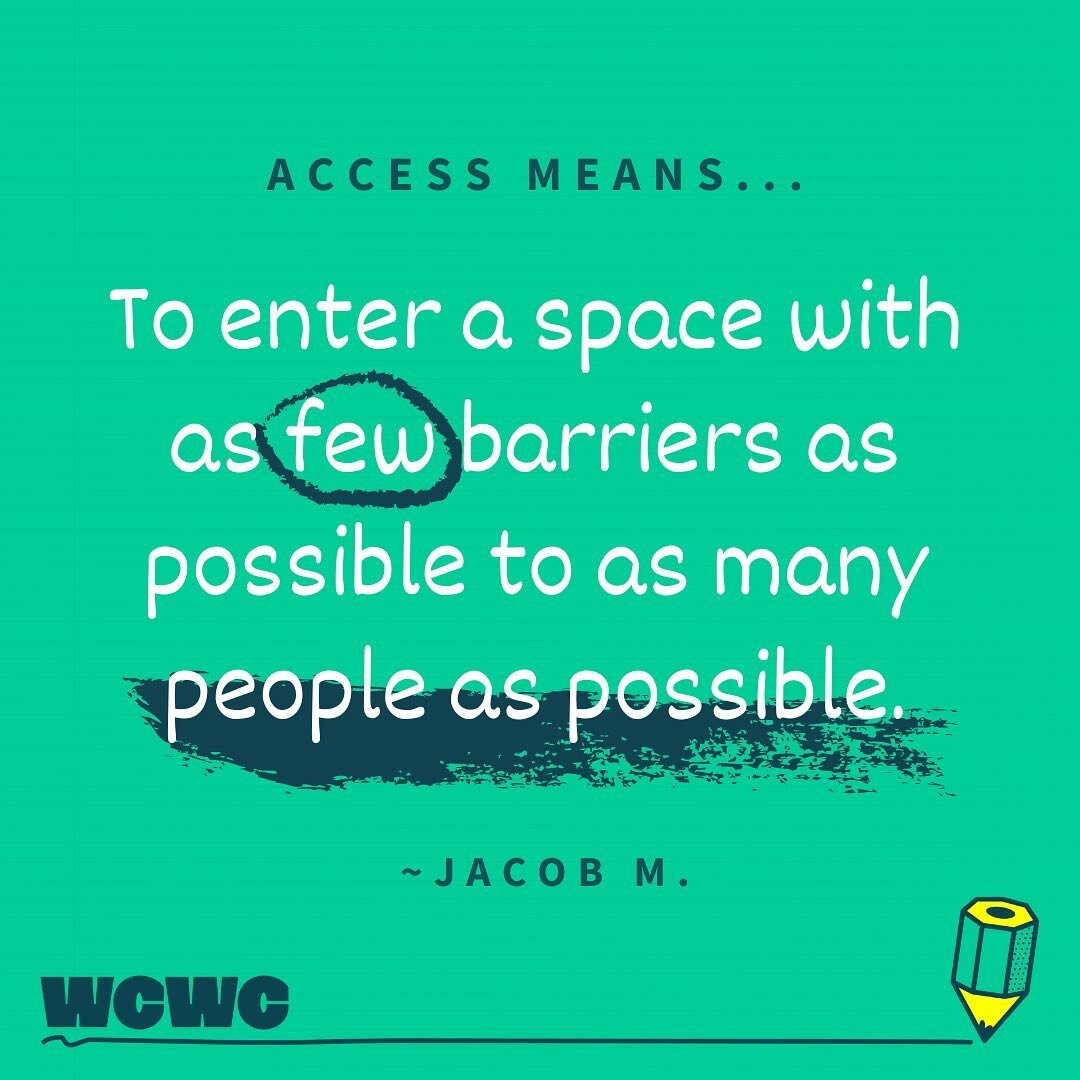 We LOVED the way Jacob defined access at our student info session! What does access mean to you? Comment below!