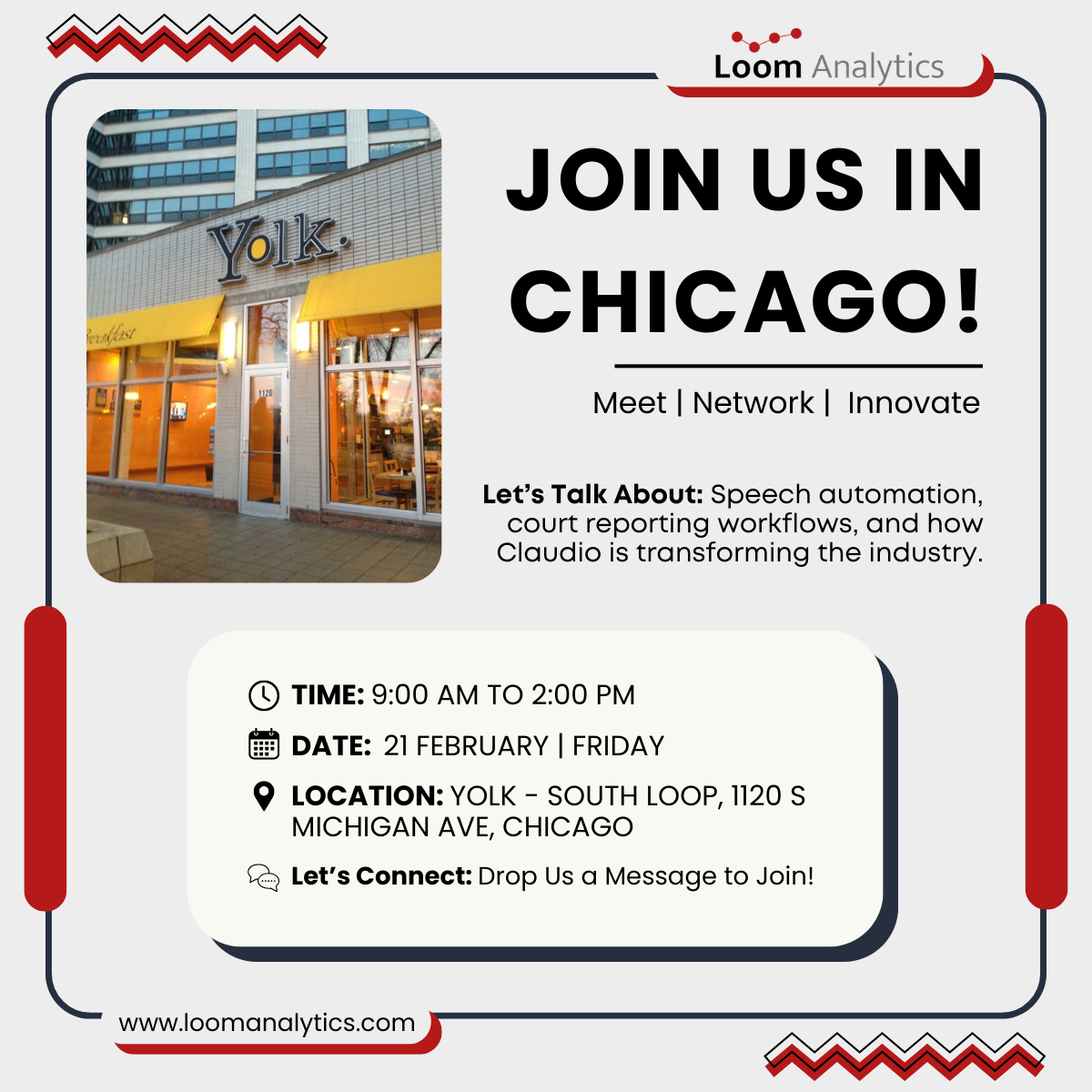 Networking brunch at York - South Loop