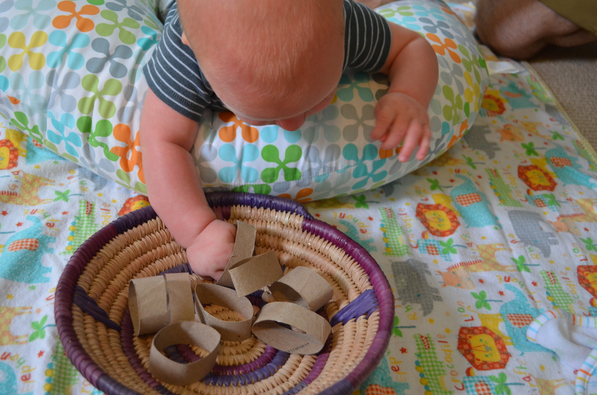 Simple Grasping Play for 3-6 Month Olds