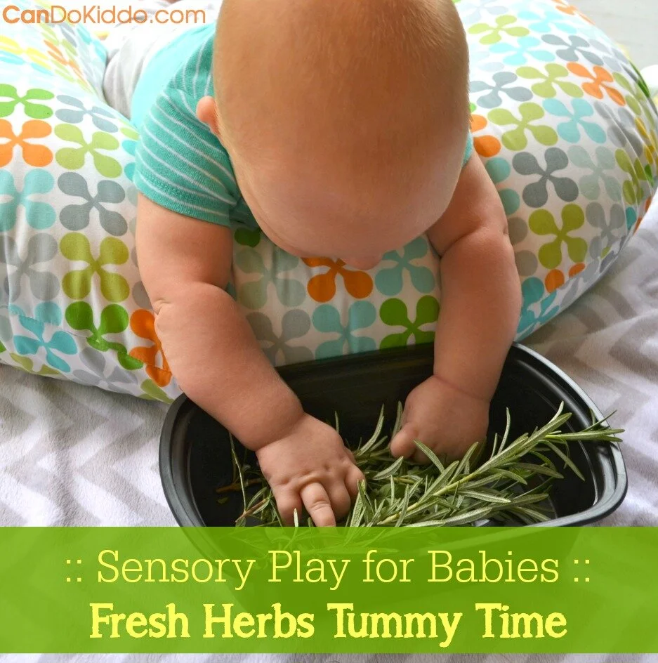 Baby Sensory Play With Smells Touching Fresh Herbs CanDo Kiddo