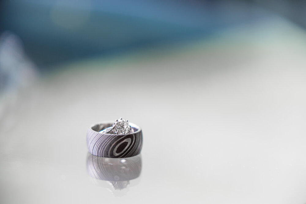 Creative wedding ring photo taken by Nick Levine Photography