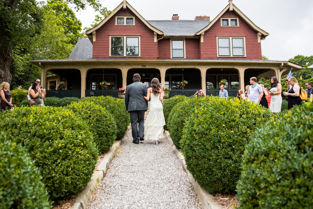 Intimate wedding ceremony at the inn on montford in asheville, north carolina