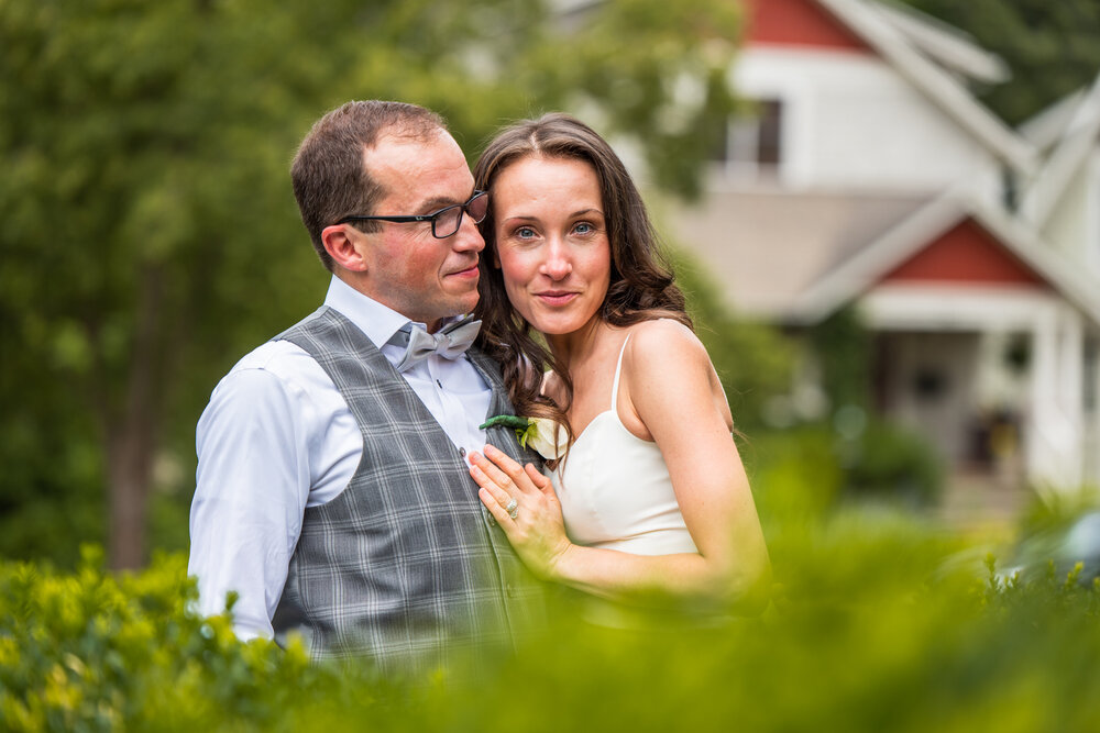Couples portraits outside the Inn on Montford in Asheville, NC