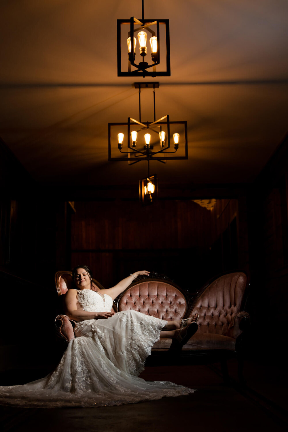 Creative Bridal portrait at The Parker Mill during an intimate elopement in the mountains in Whittier, NC 