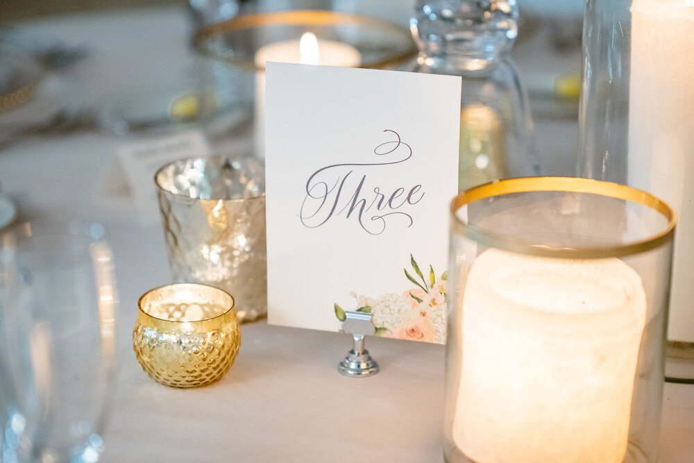 Biltmore wedding photos of the simple and clean whitereception details by nick levine photography