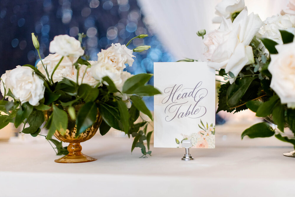table details at biltmore wedding reception