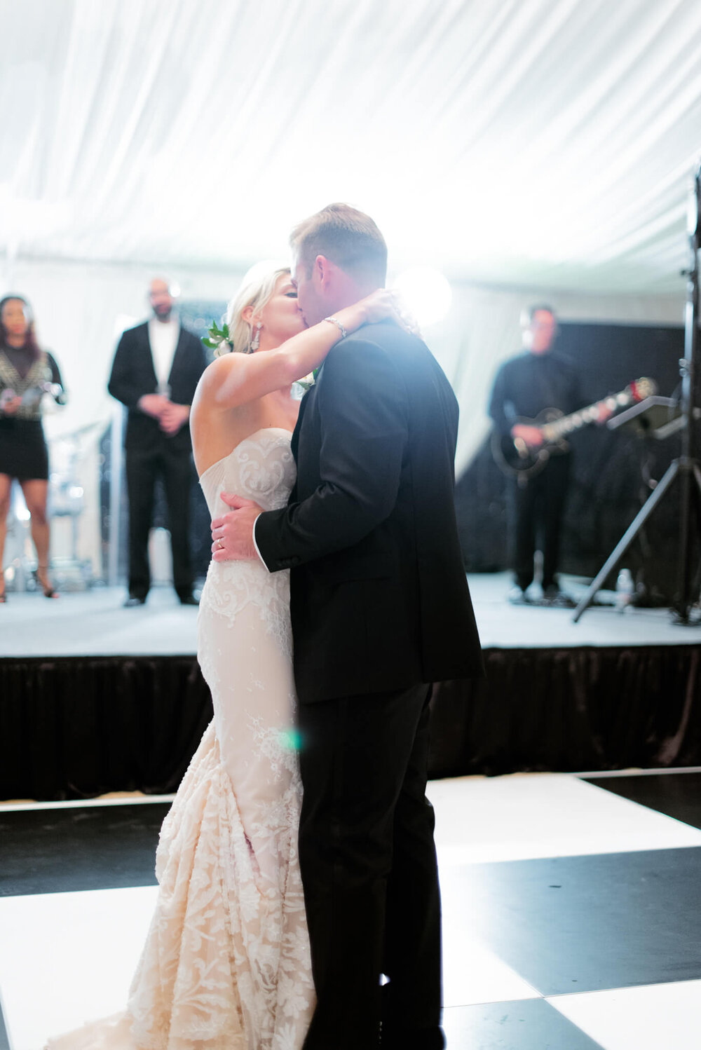 bride and groom first dance during their biltmore estate wedding reception