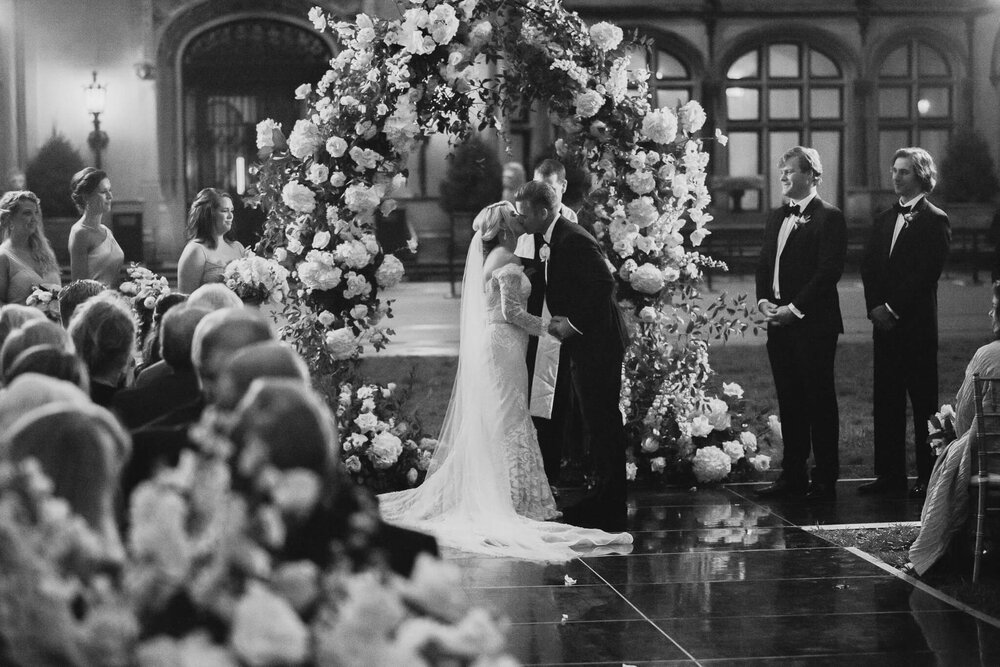 The Kiss at biltmore wedding in asheville, nc