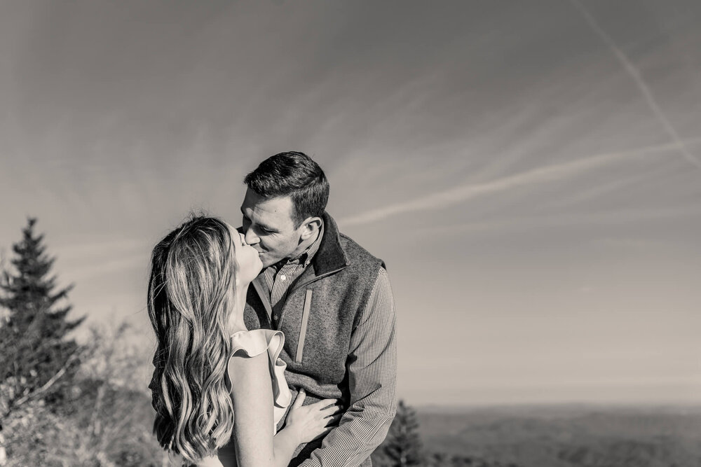 Fall engagement session on the blue ridge parkway with gorgeous couple by nick levine photography