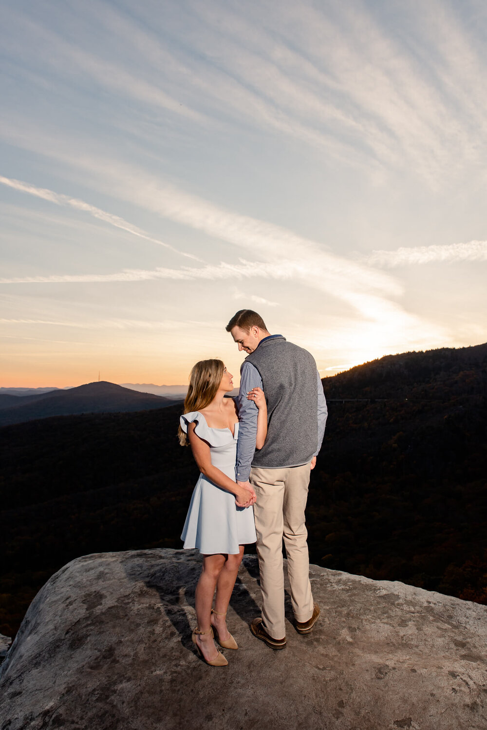 engagement session highlights from nick levine photography on the blue ridge parkway near boone, nc