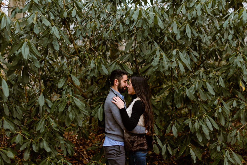 outdoor adventure surprise proposal at looking glass falls near asheville, nc by proposal photographer nick levine photography