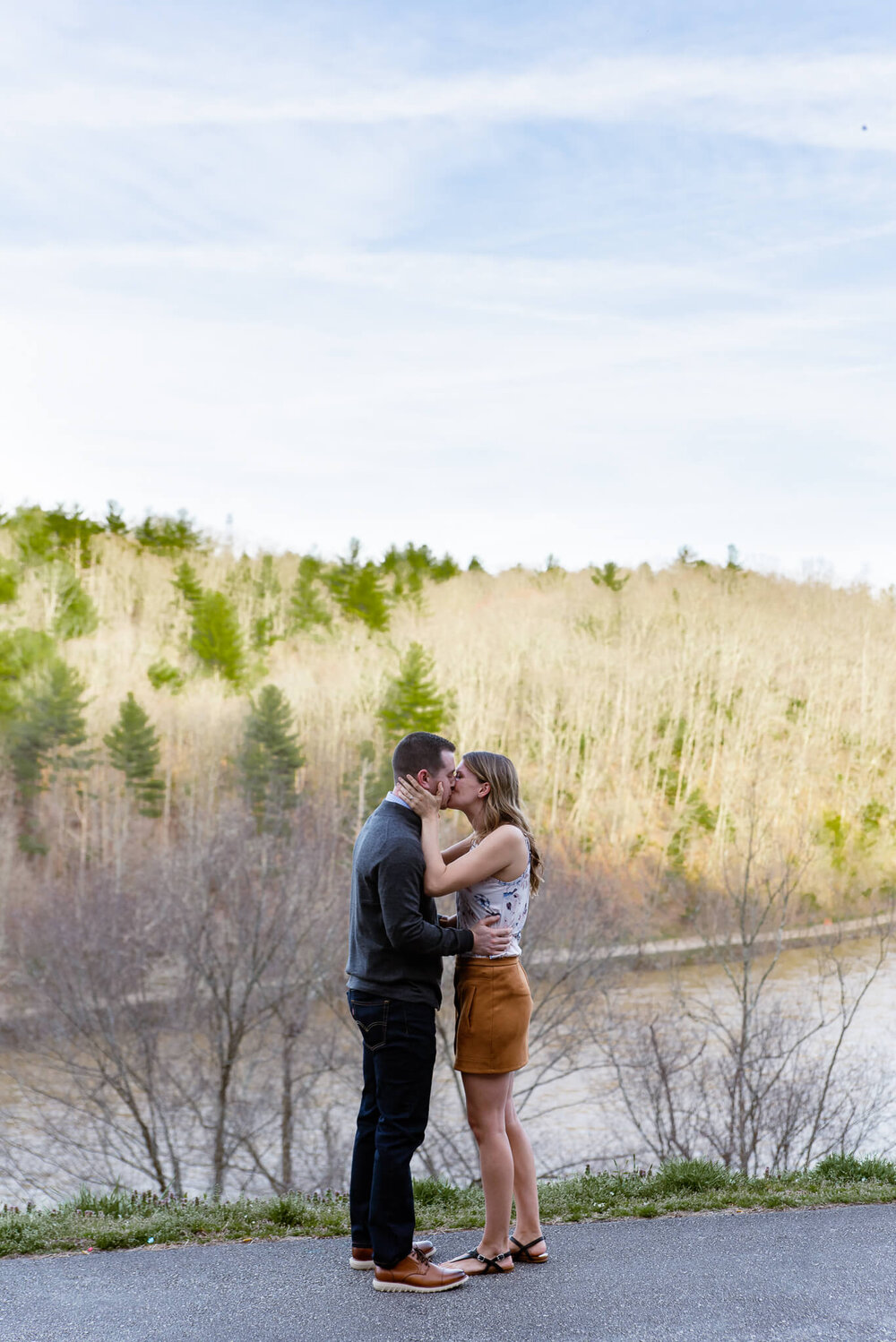 Surprise Proposal at the Botanical Gardens at Asheville by Asheville Wedding Photographer Nick Levine Photography
