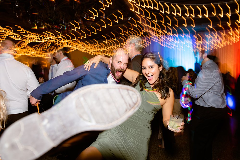 epic dance party photos during wedding reception at the venue asheville photographed by local photographer nick levine photography