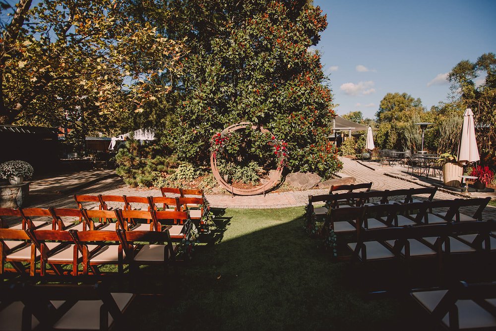 wedding ceremony site at haiku i do in asheville nc