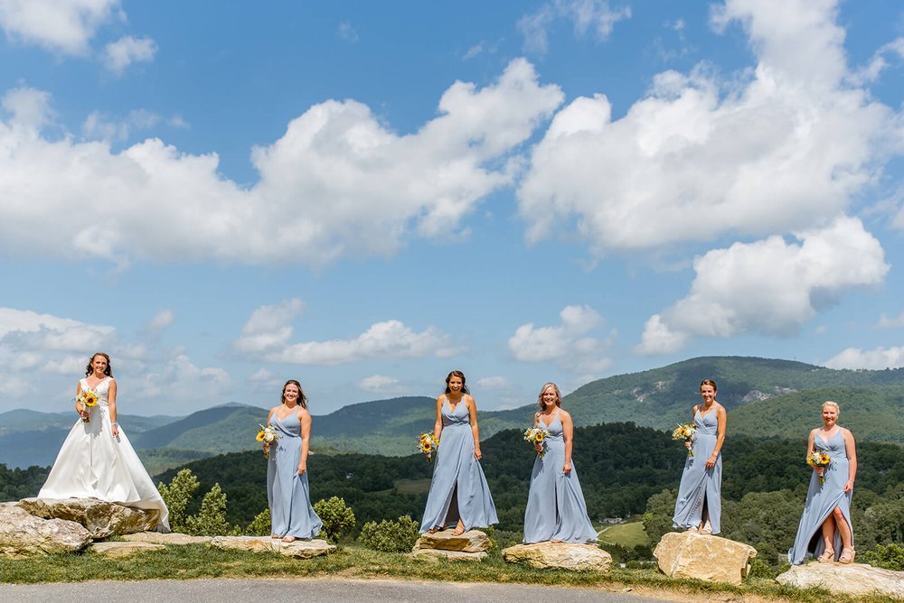 bride and bridesmaids photo by nick levine photography hendersonville wedding photographer