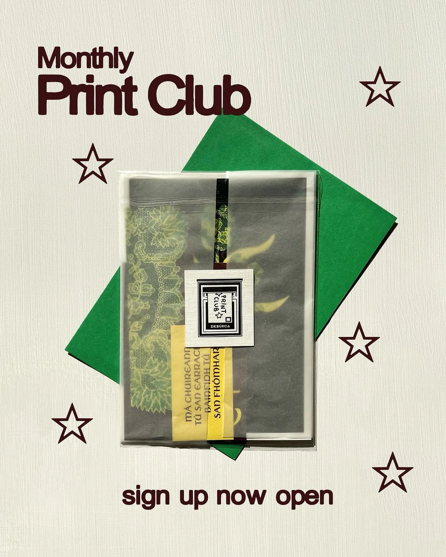 Our monthly Print Club subscription is now open for sign ups! Here&rsquo;s a look at April, our very first edition 🌷 naturally, inspired by spring! Featuring some Limerick Lace to bring it back abhaile 🤍 sign up by April 12th to receive the 1st edi