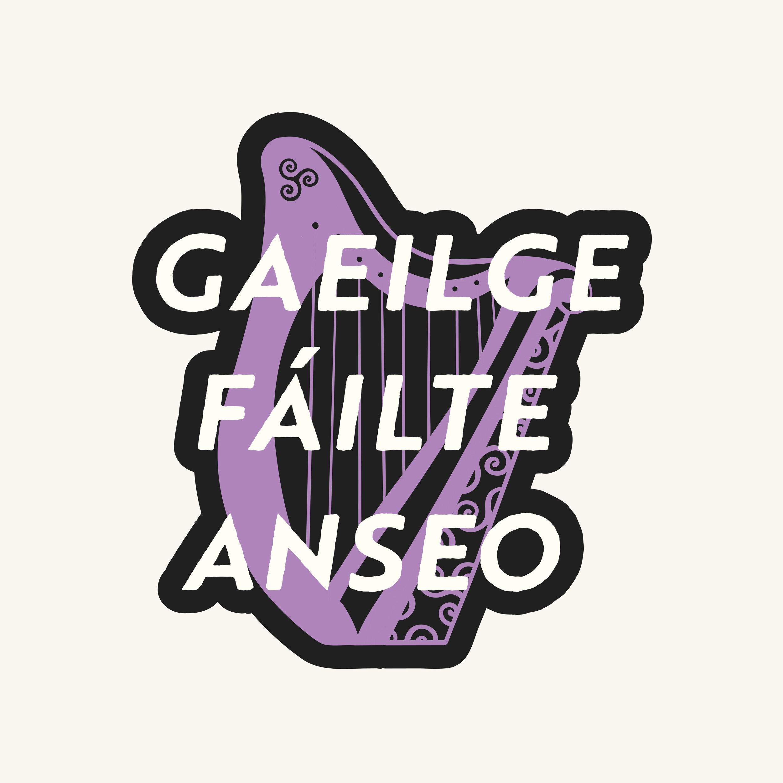 Fáilte Sticker - Purple