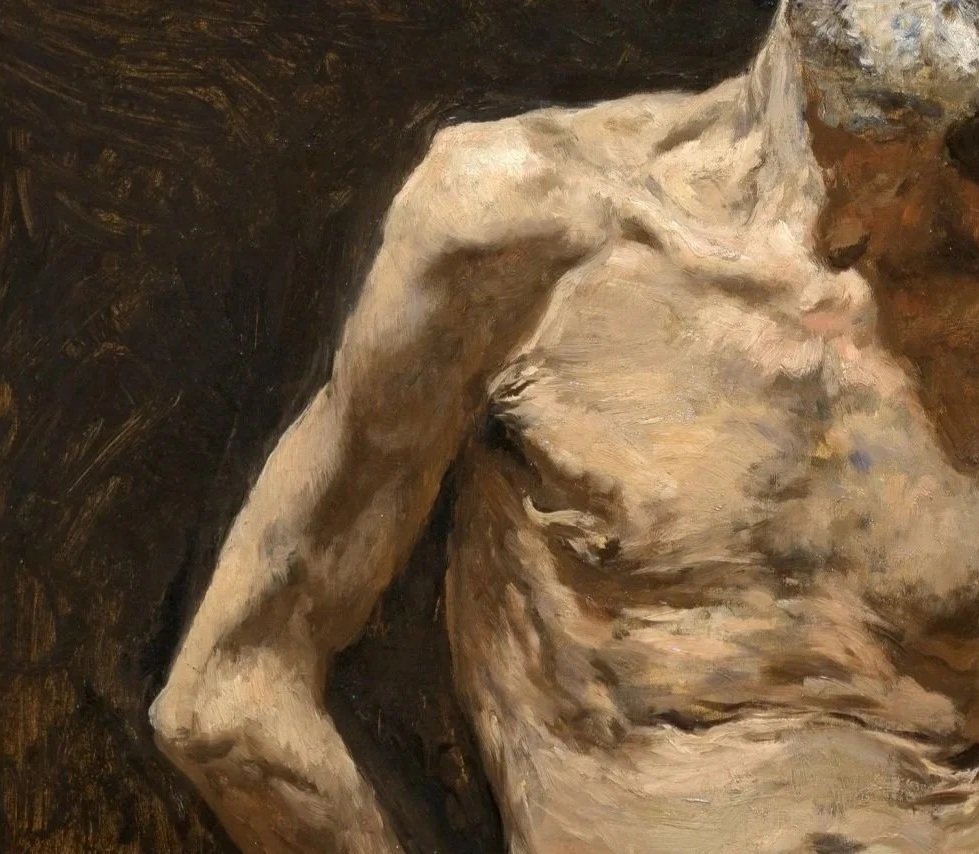 Detalle_Viejo desnudo al sol_ 1871_Mariano Fortuny y Marsal_Óleo sobre lienzo