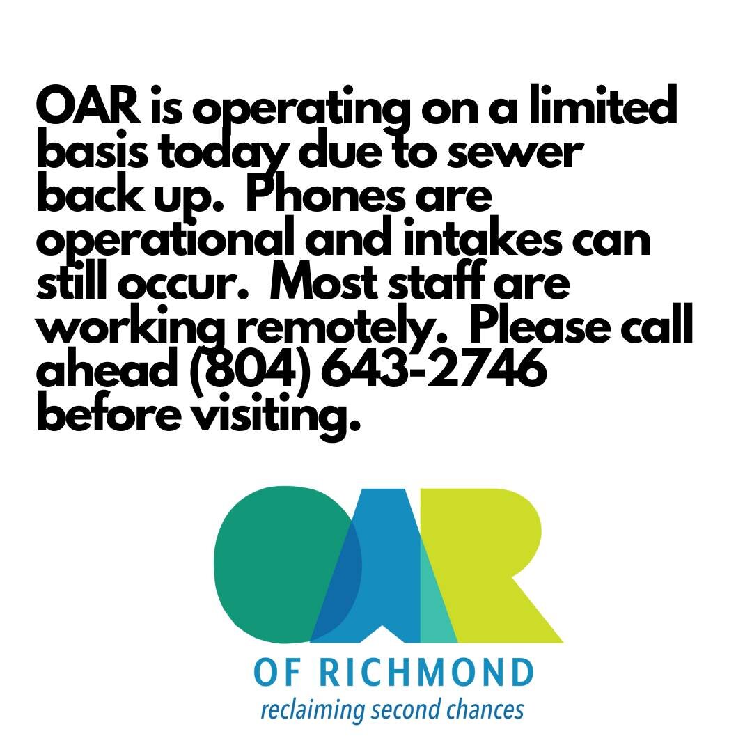 Please call before you visit.

#rva #reentrymatters