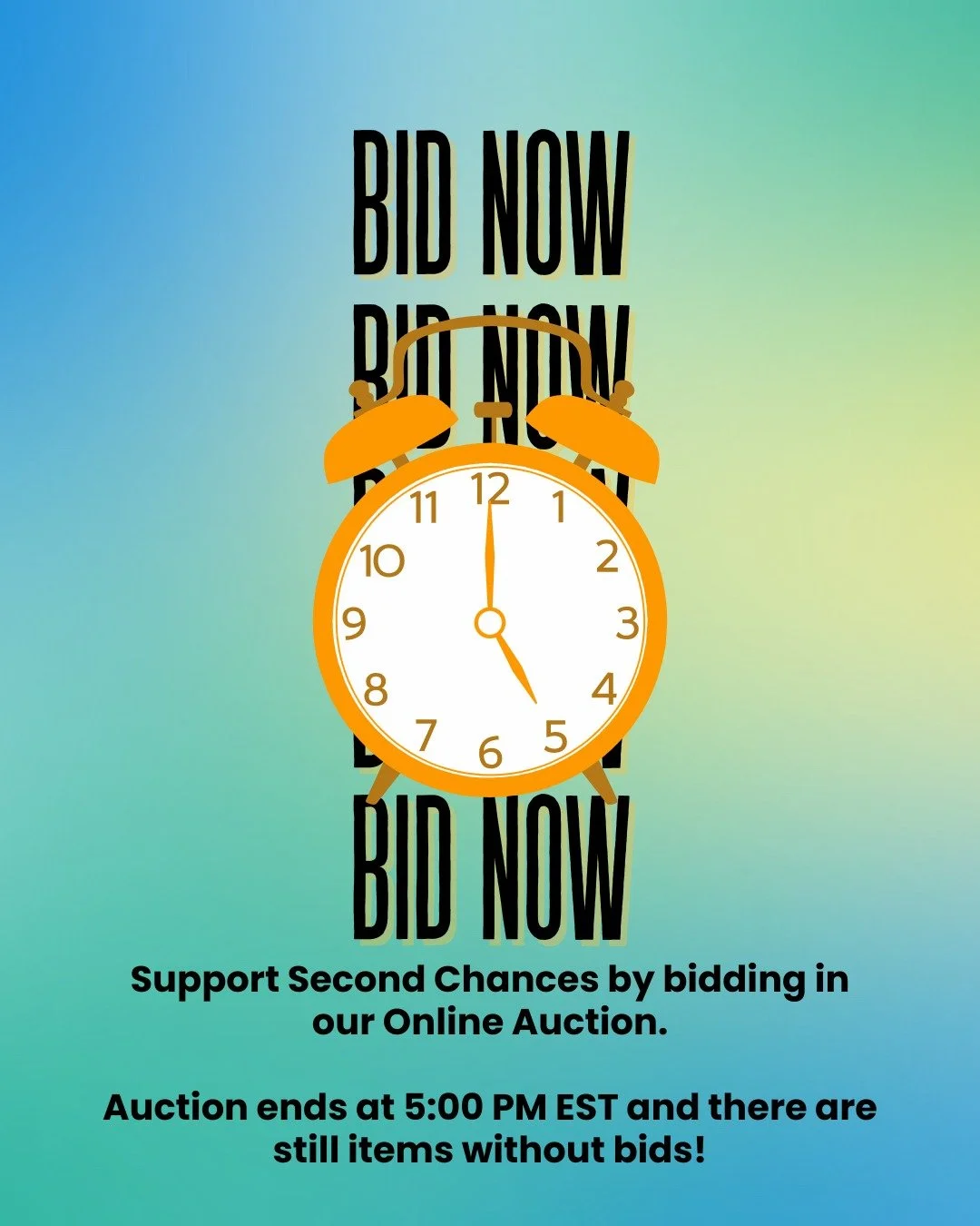 OAR's Fall Online Auction ends at 5:00 p.m. TODAY and there are lots of items to bid on!  There are even a few with no bids yet so take a minute and check out our auction.  Don't see anything you are interested in?  Still make a donation to support O