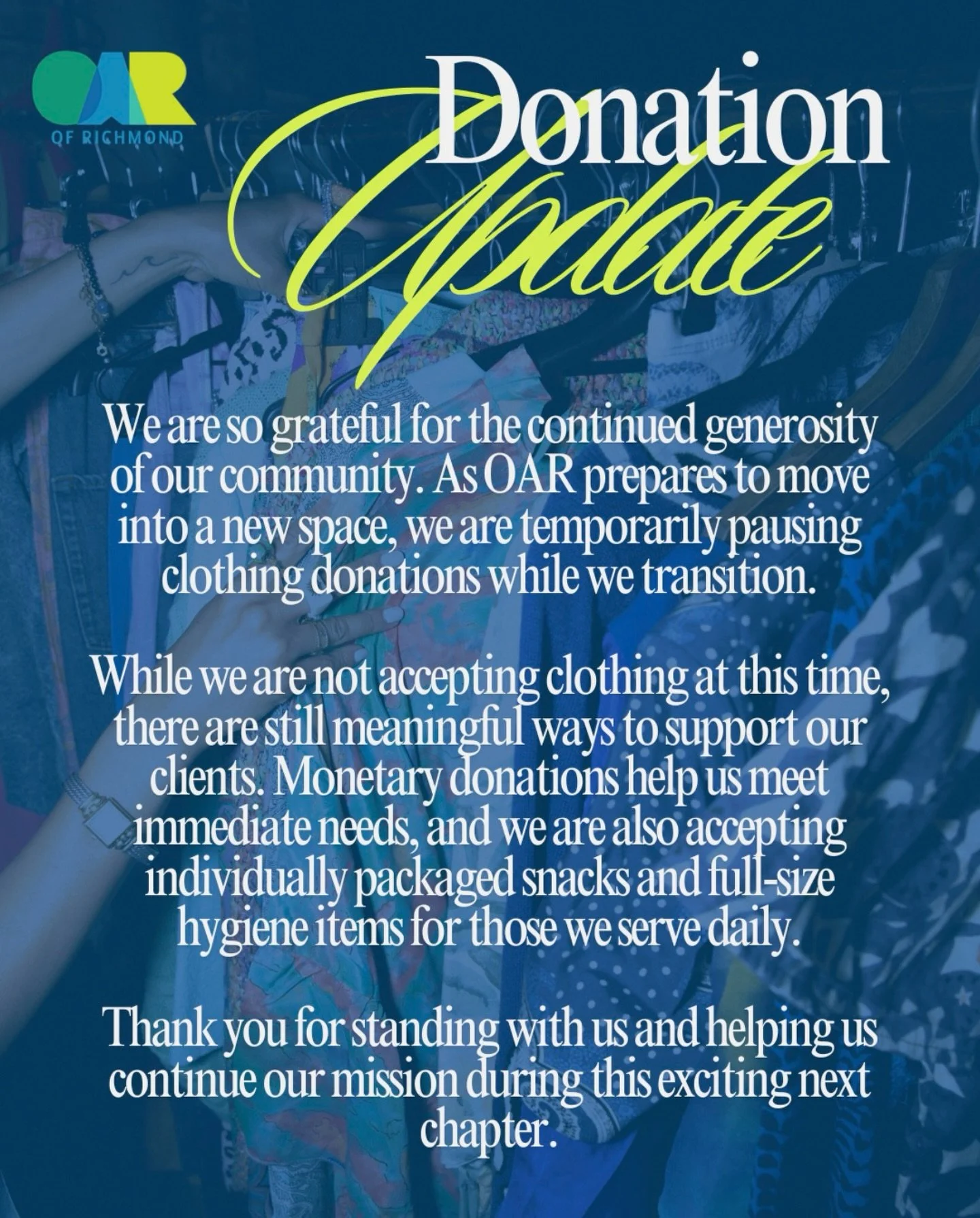 This next chapter wouldn&rsquo;t be possible without the continued support of our community. Thank you for growing with us, supporting our clients, and helping us expand our impact as we transition into a new space 🤍

#RVA #Nonprofit #ReentryMatters