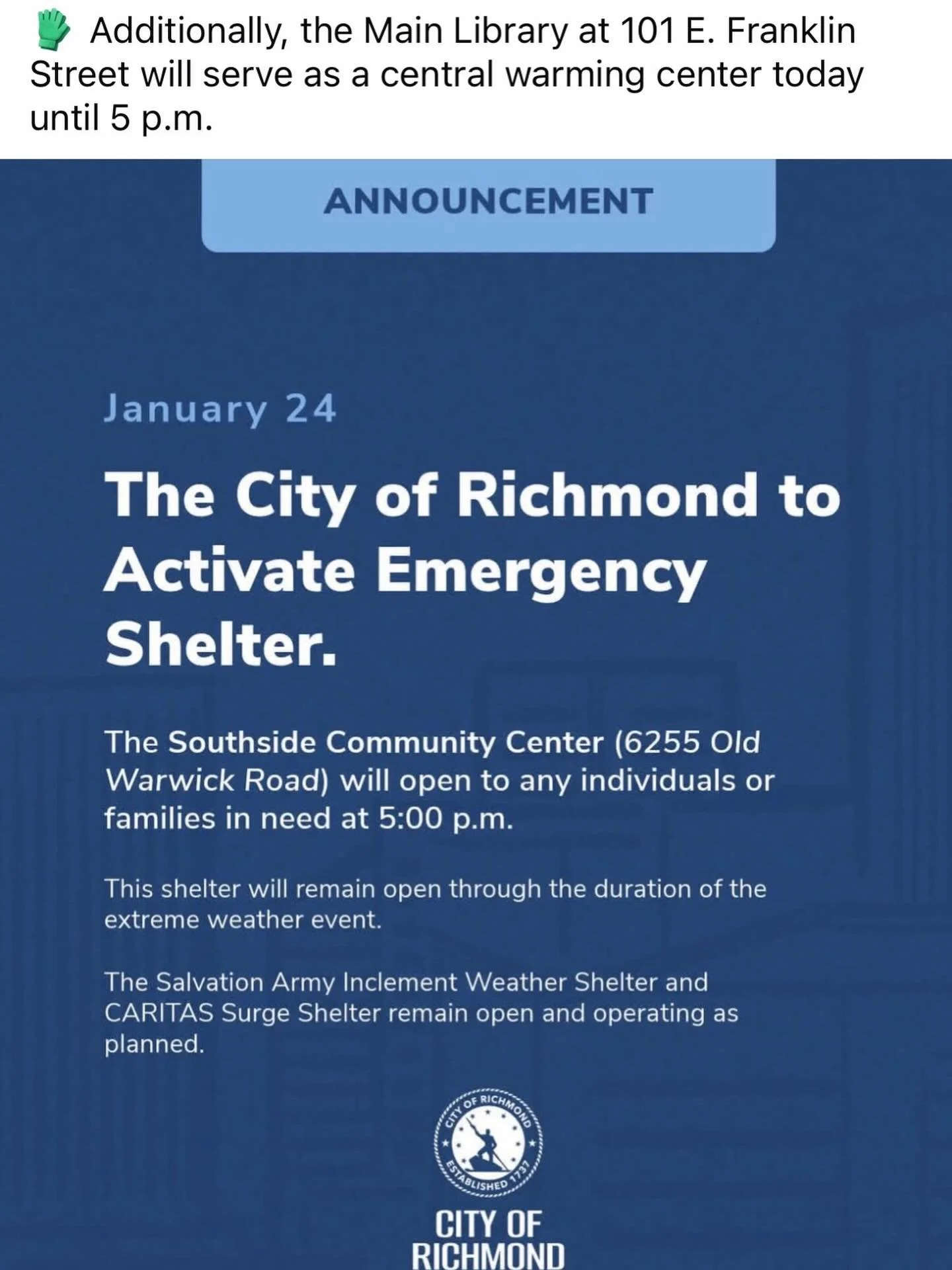 For those in need of shelter. #rva #reentrymatters