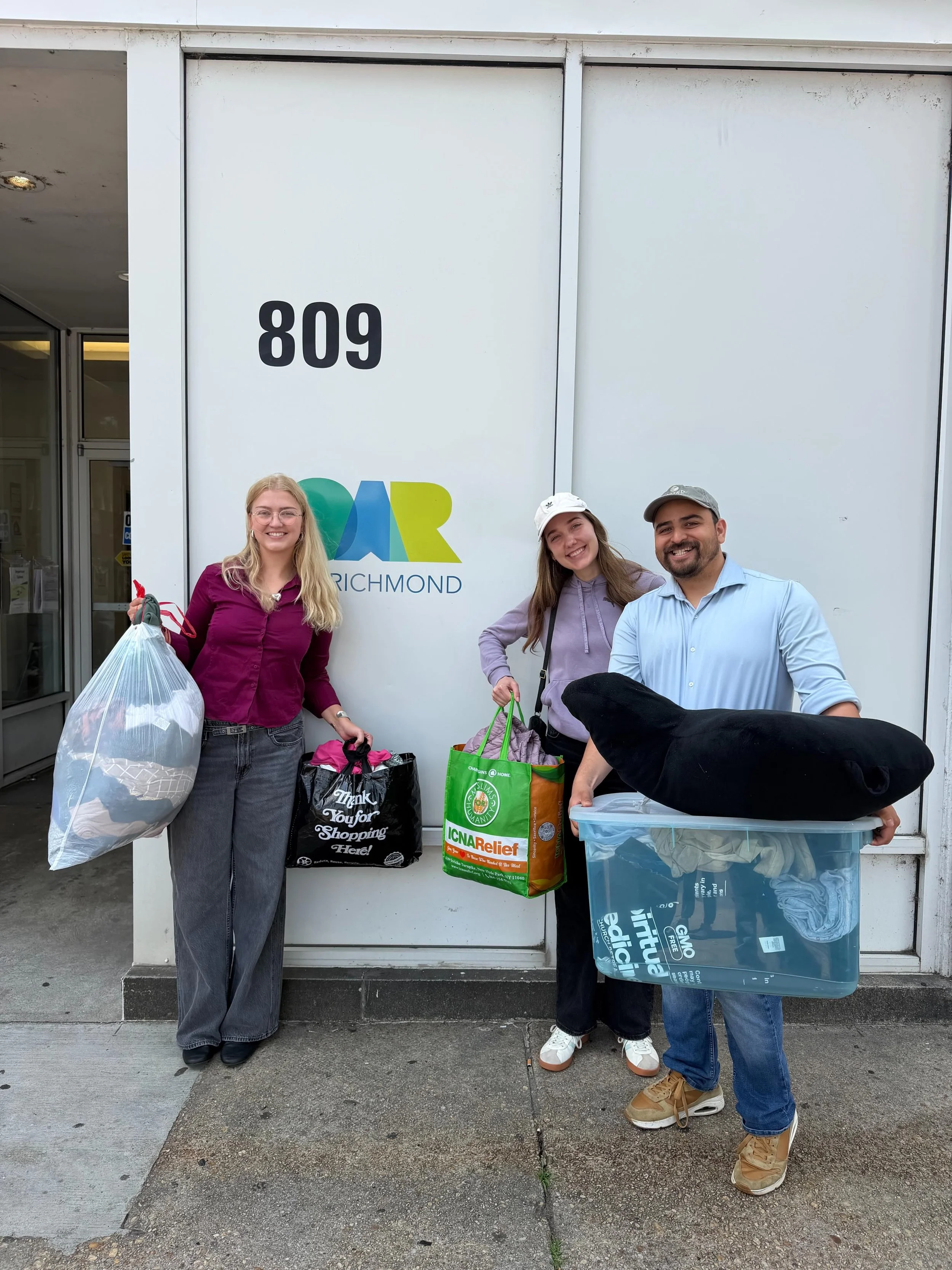 Yesterday, members from the East End Fellowship visited and brought us clothes from the clothing drive their church held! We are so grateful! #rva #reentrymatters