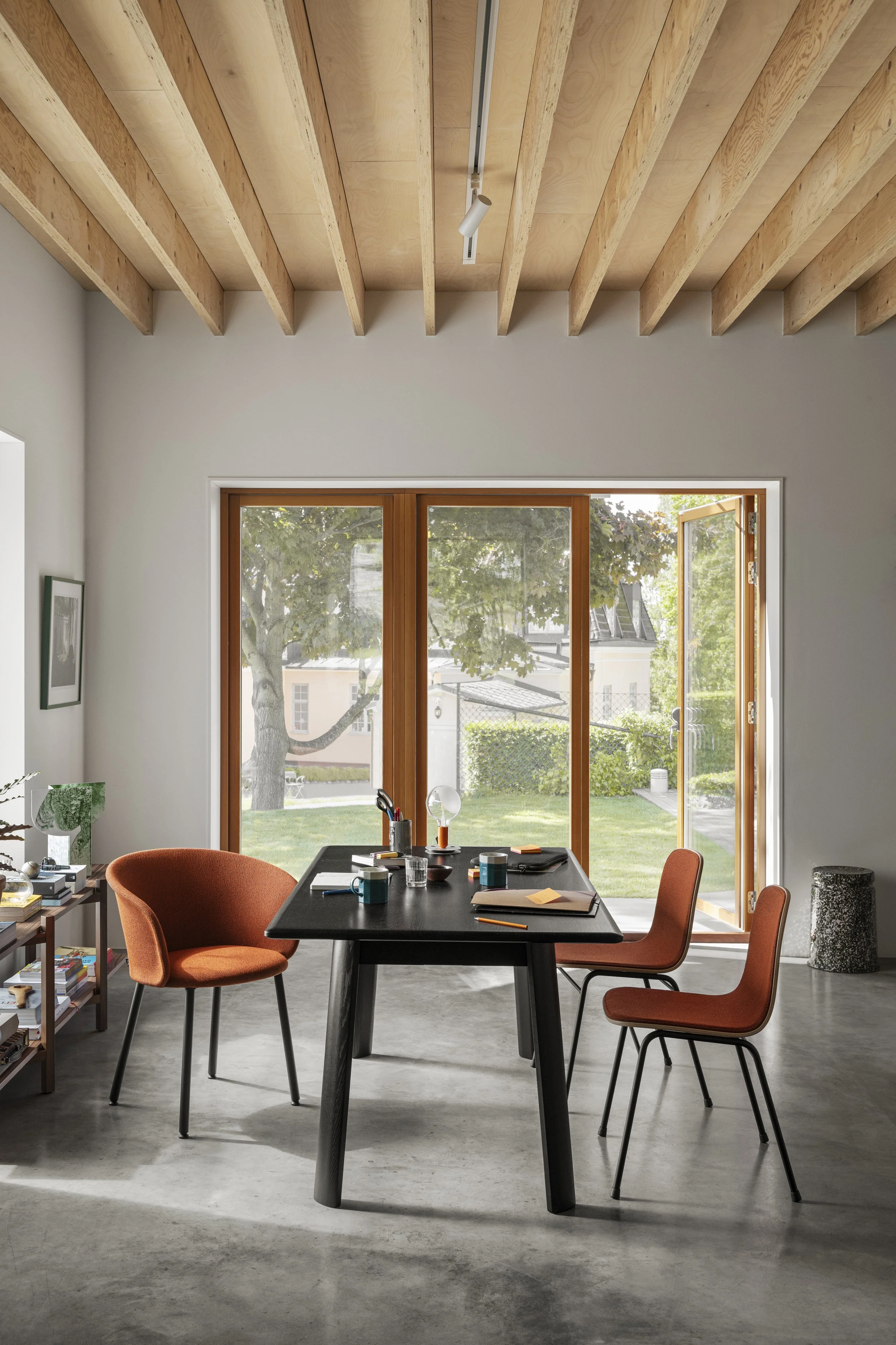 Kendo Side Chair, Touchwood Chairs and Alle Table