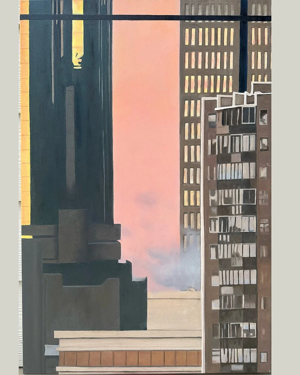 "Slice, Freedom Parkway Tuesday, January 27, 2026 at 7-35 AM", Oil on Canvas, 30" x 20", 2026