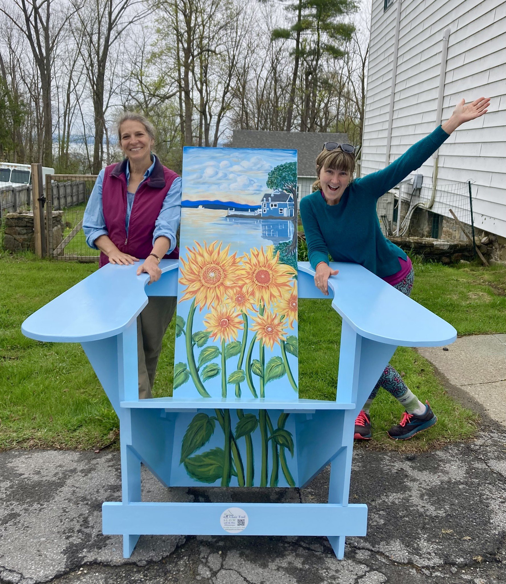 Another Chair has arrived at its home! Slow down and keep an eye out for this one at Hamilton Hall, 32 Champlain Ave, and Join the  Westport Chair Trail Opening Night &amp; Stroll on Friday, May 10 (Link in bio) to celebrate the Chair Trail and go &l