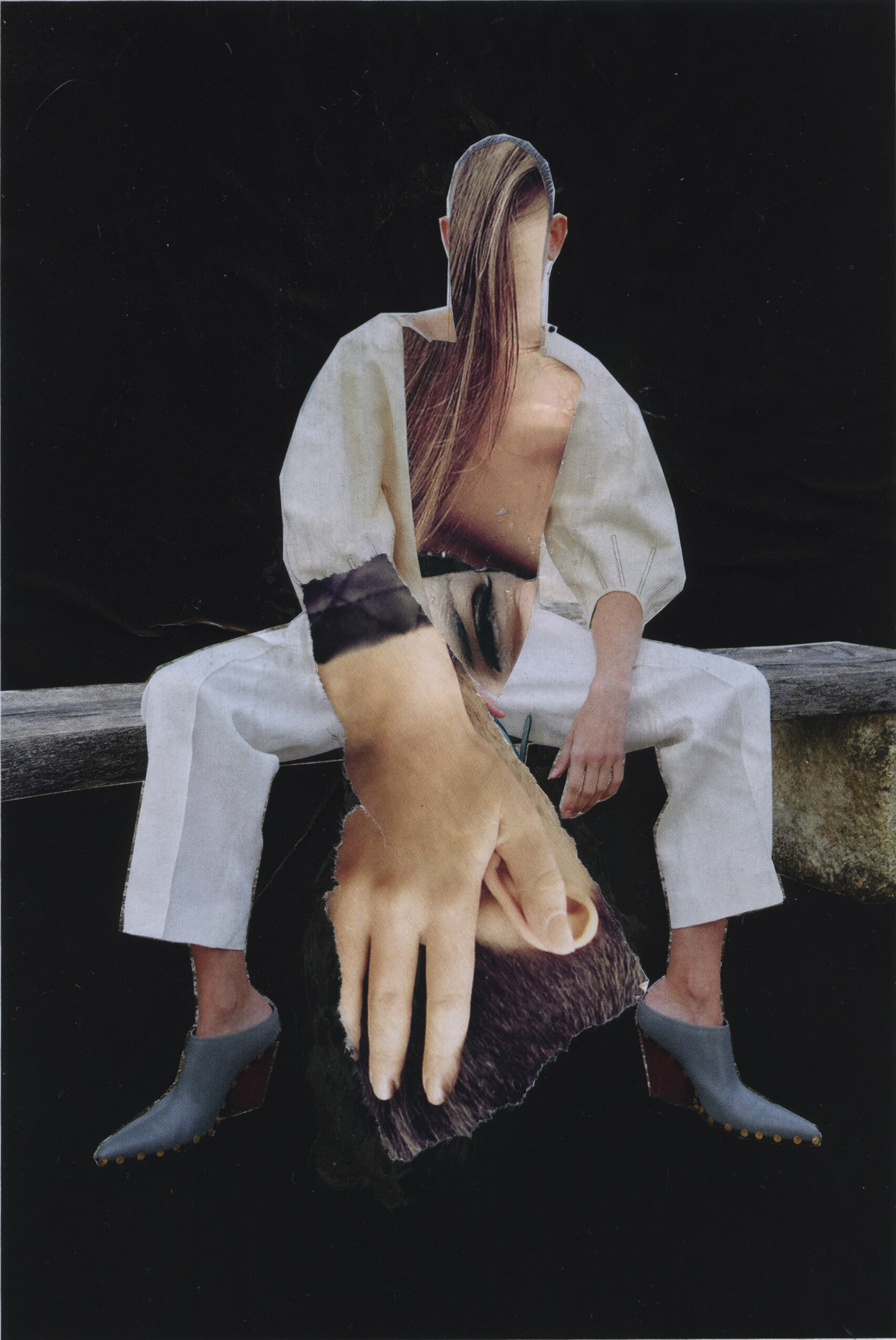Baby Doll 4, 2017. Collage on archival foam core. 8 1/2 x 5 3/4 inches