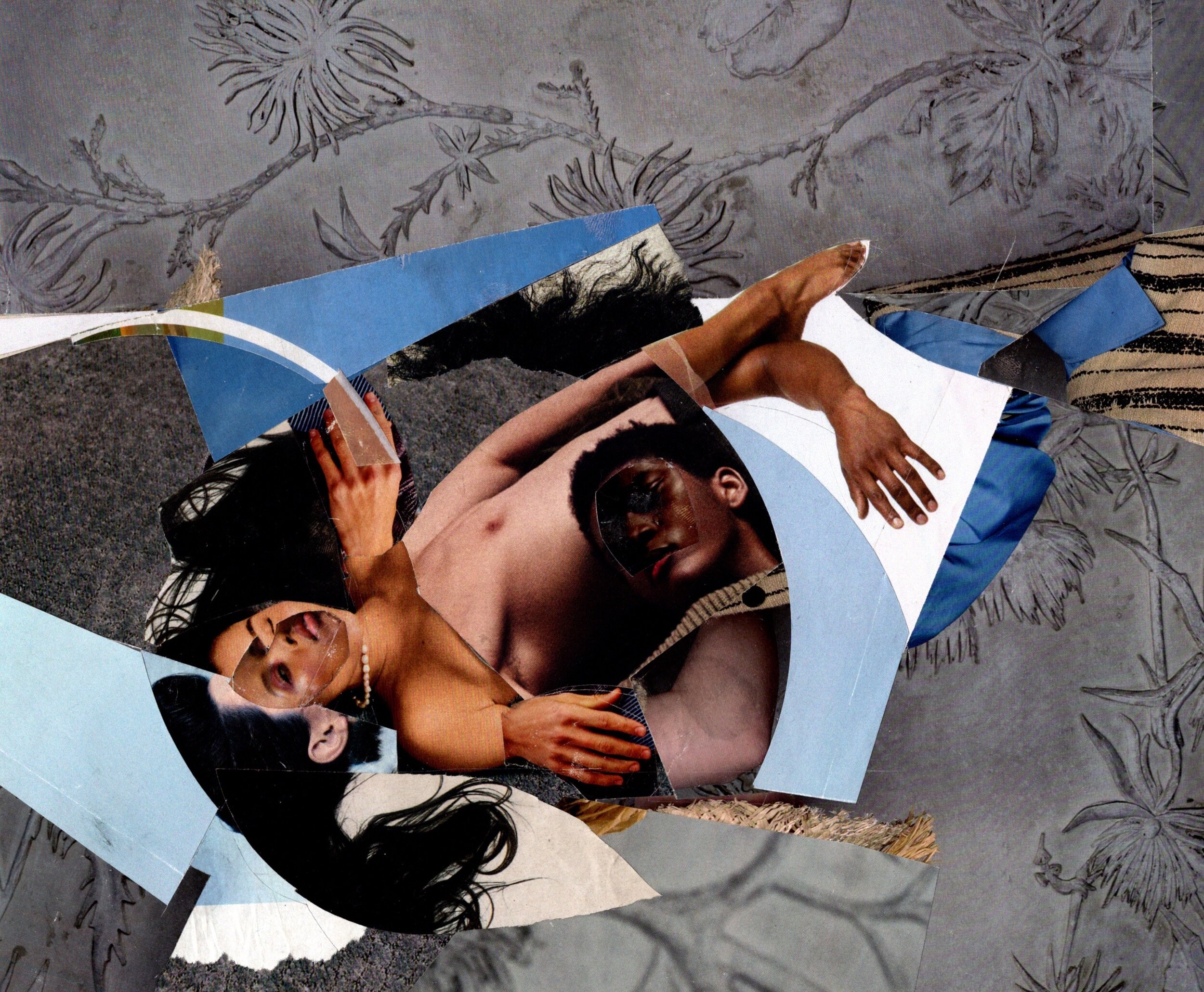 Un Amor Congénito, 2020. Collage on archival paper. 9 1/2 x 7 1/2 inches