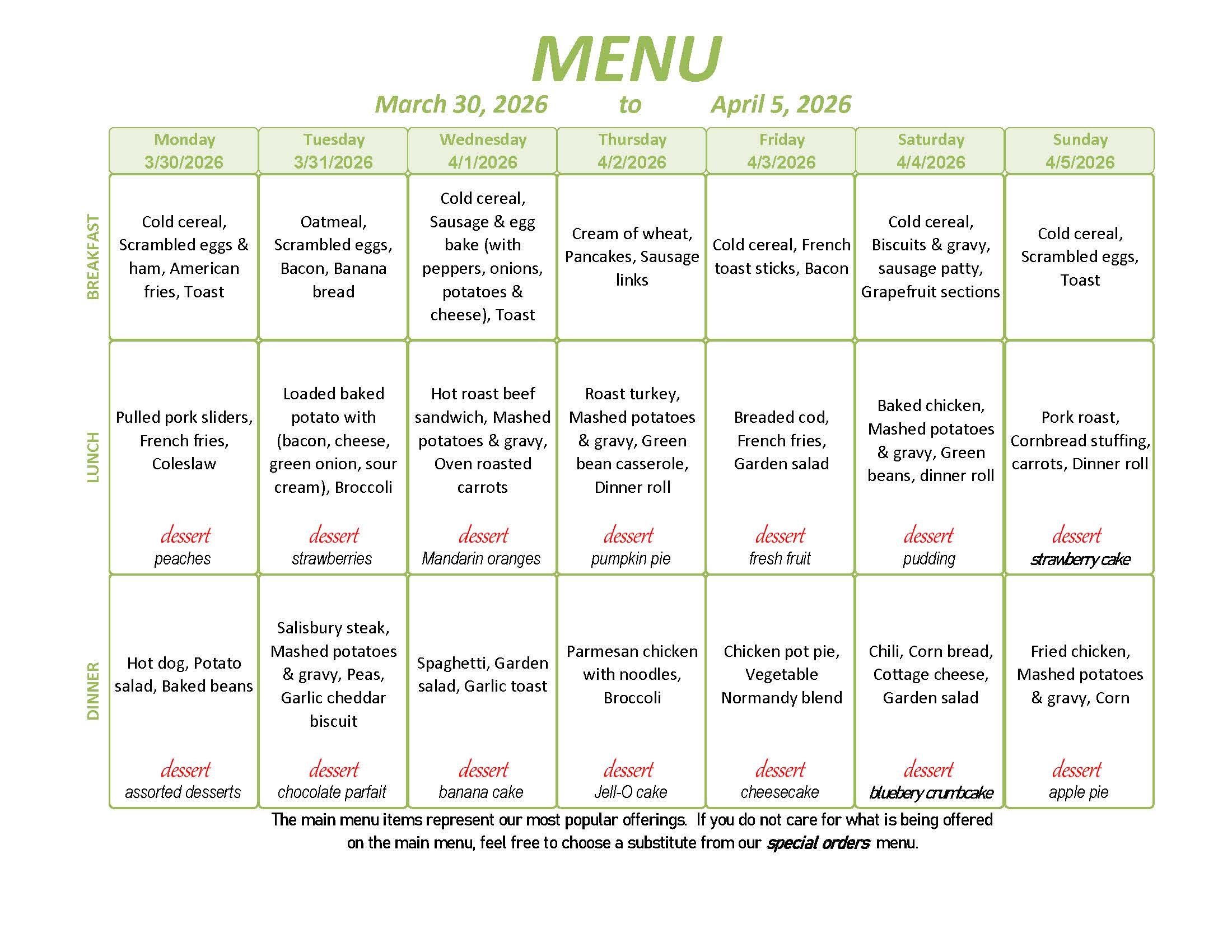 March 30 - April 5, 2026