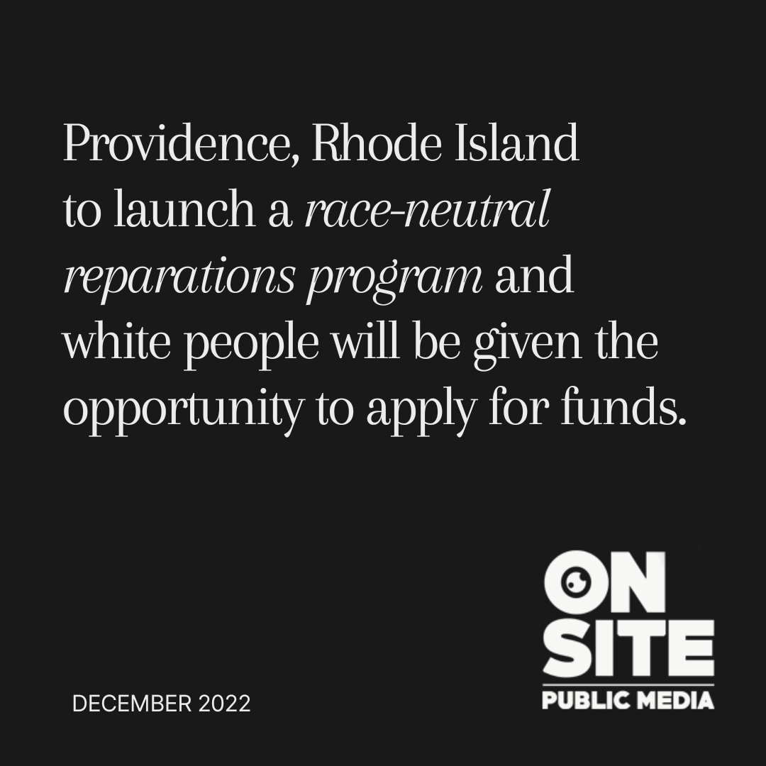 Providence, RI to Launch a Race-Neutral Reparations Program