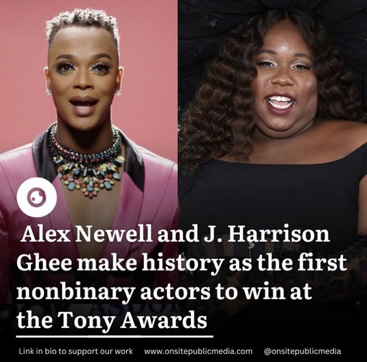 Alex Newell and J. Harrison Ghee Become the First Openly Non-Binary Actors to Win Tony Awards 