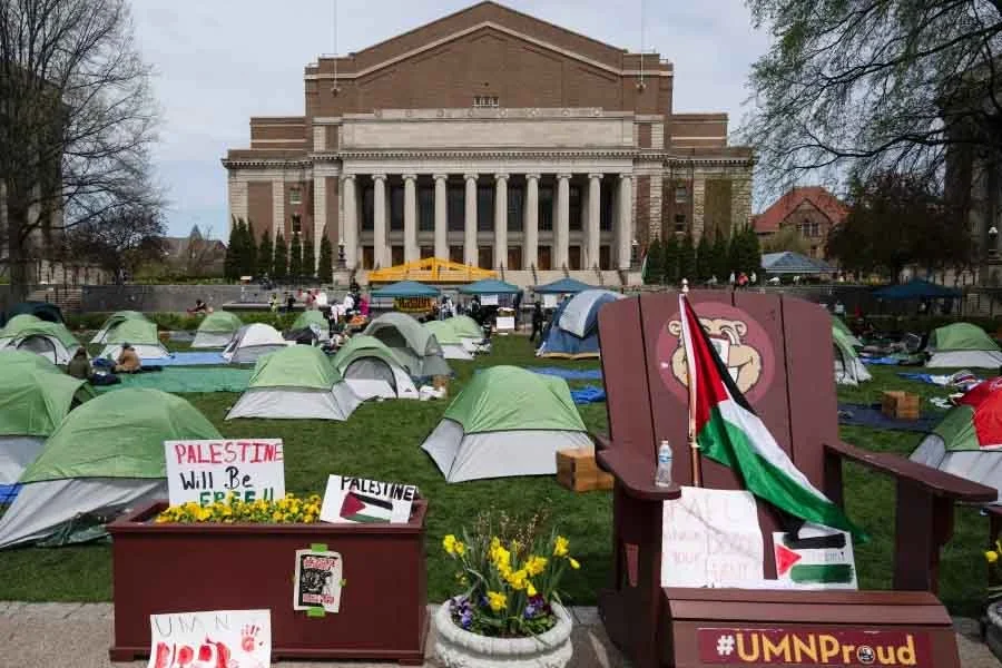 U of MN Pro-Palestine Encampment Stands