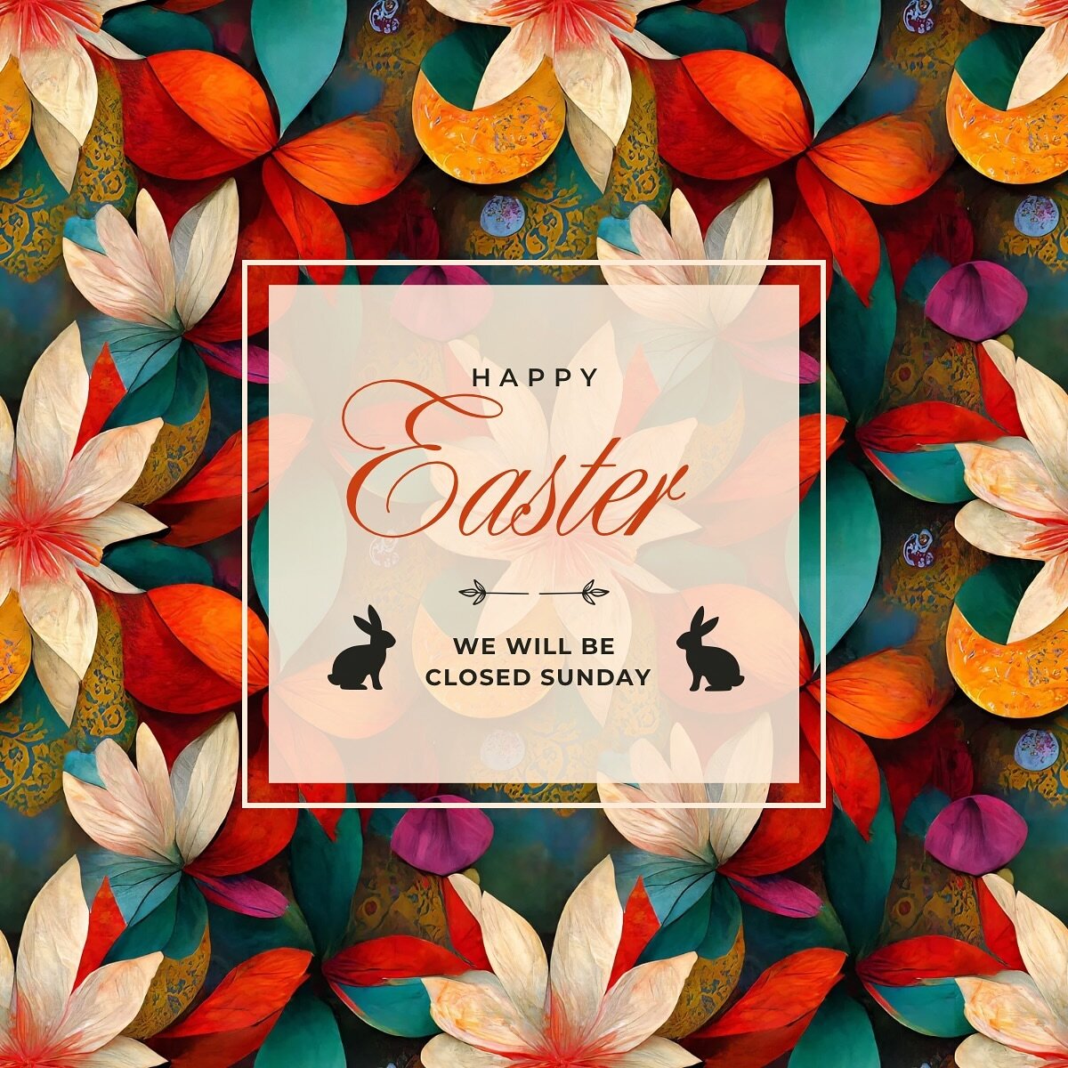 We hope that you enjoy a wonderful Easter with your friends and family. 
We will be closed on Sunday so that our staff can spend time with their families. We will reopen at 10 AM on Monday. We look forward to seeing you stop in and Spin For Your Sale