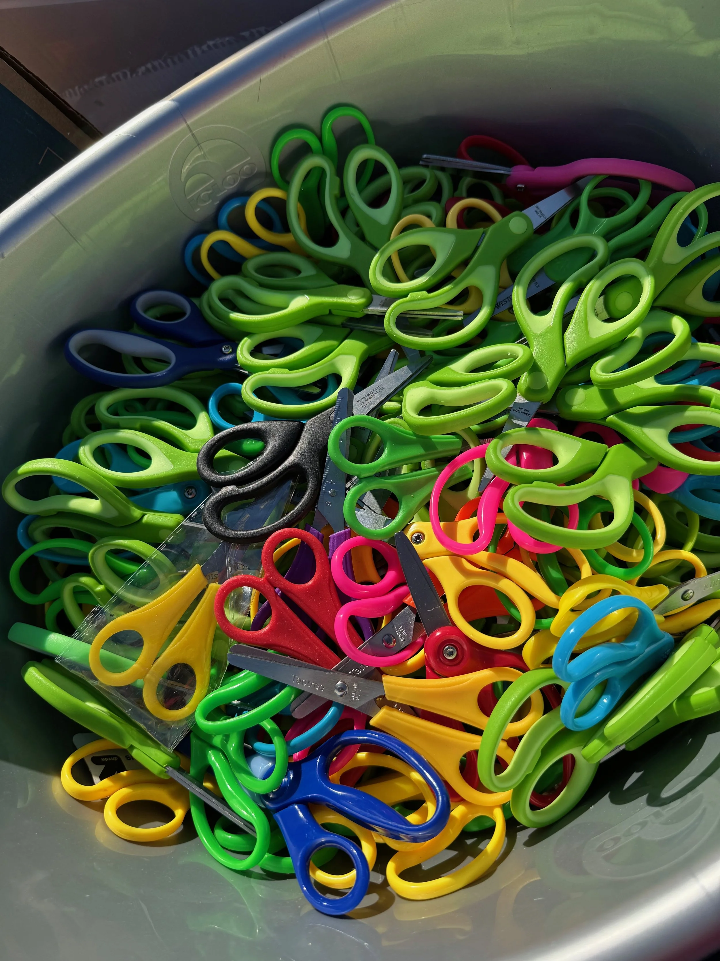 Scissors galore! Not to mention binders, folders, spirals, pens, the list goes on, and on, and on!