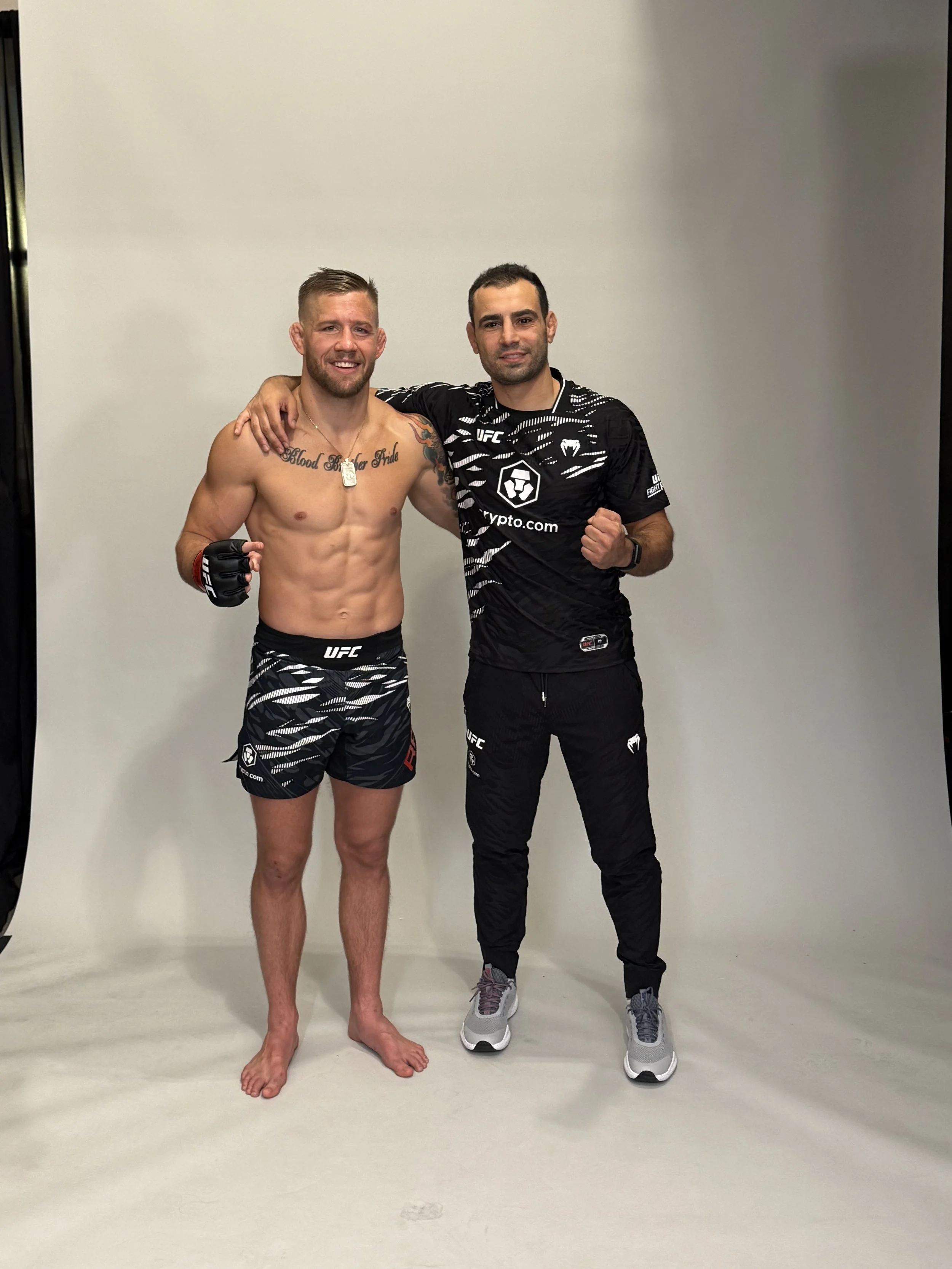 Adil Benjilany posing with Charles Radtke.