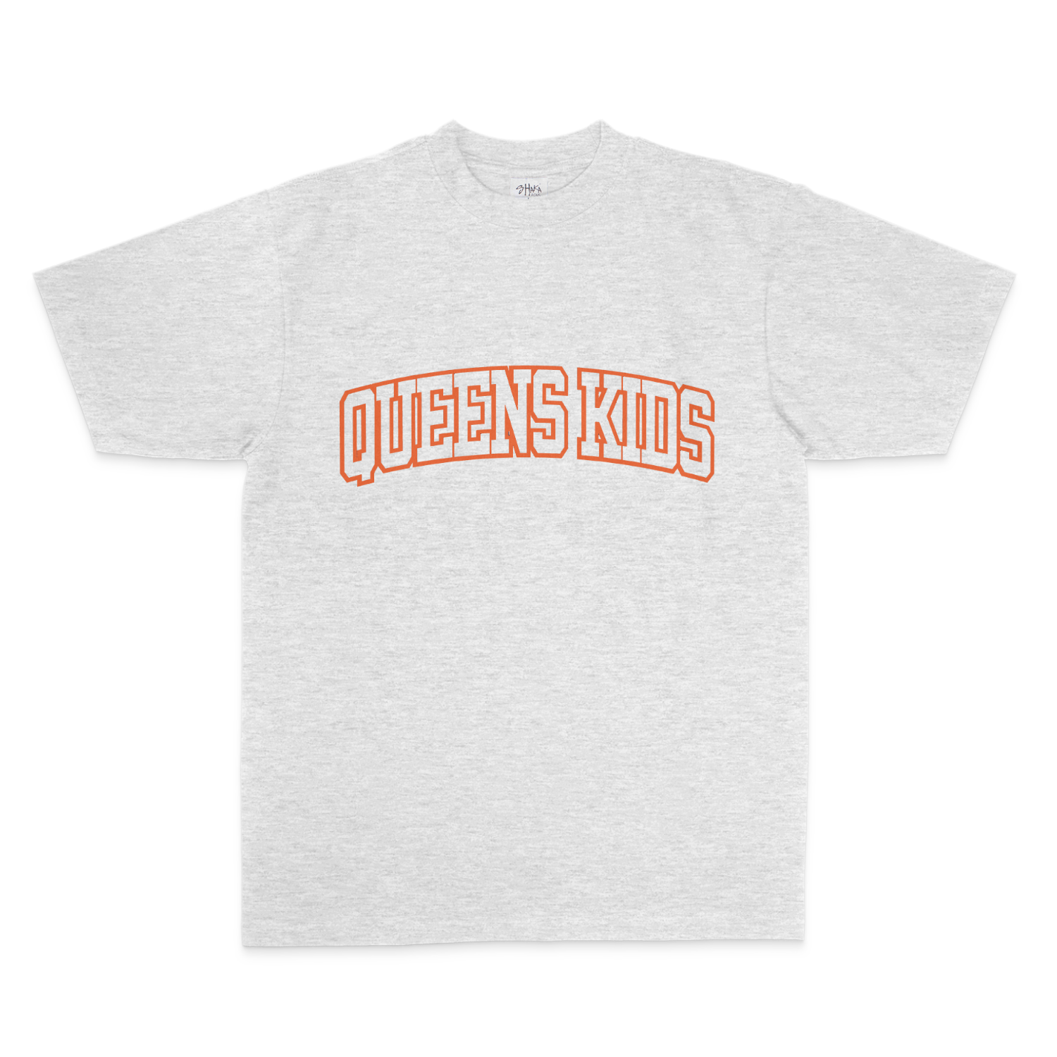 "QUEENS KIDS ORANGE" TEE- ASH