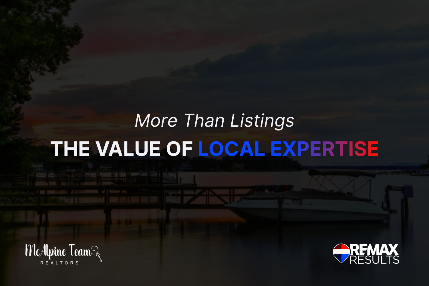 visual highlighting the value of local real estate expertise beyond online listings