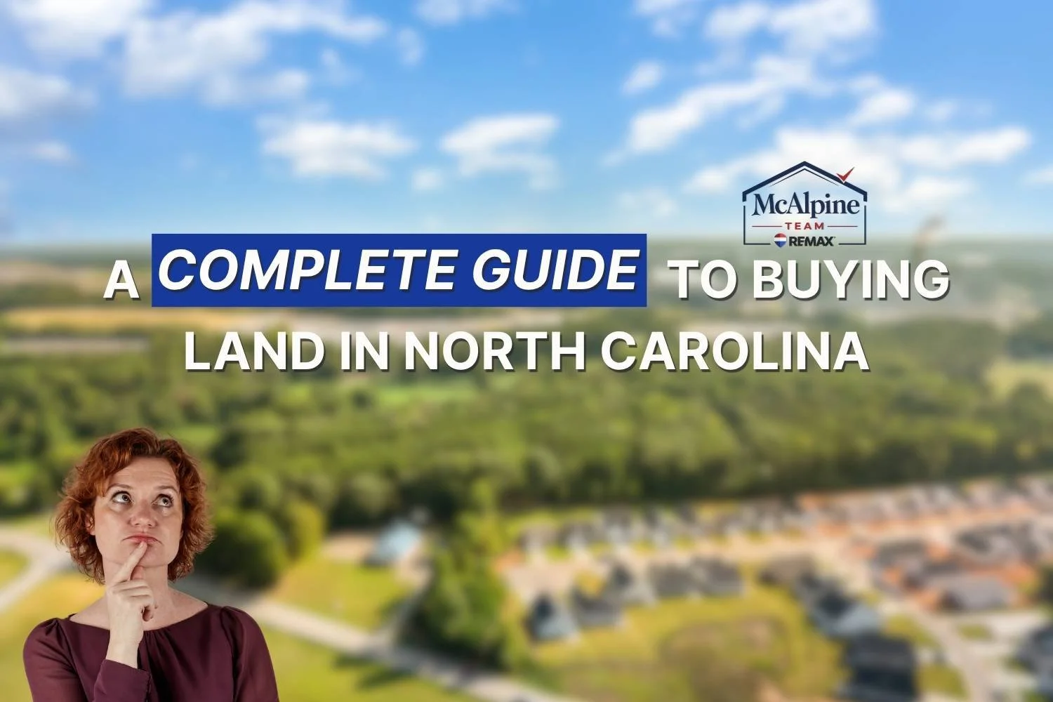 guide to buying land in North Carolina with scenic land background