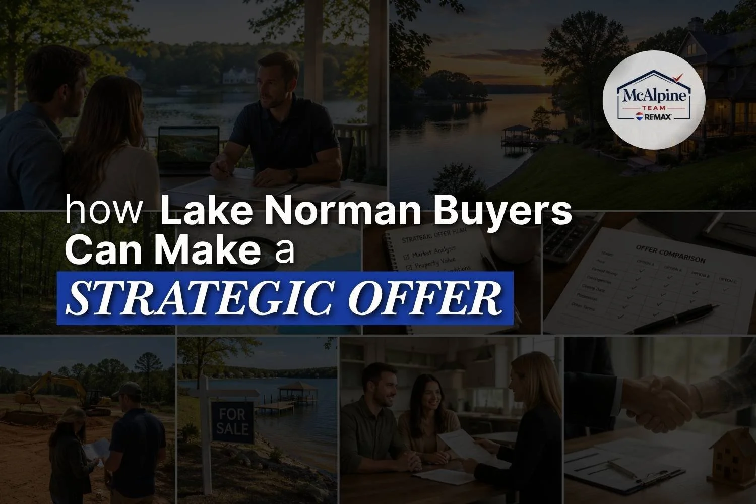 Lake Norman buyers reviewing how to make a strategic offer on a home