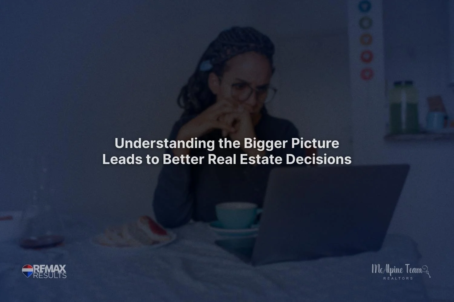 Homeowner reviewing information on a laptop representing thoughtful real estate decision-making