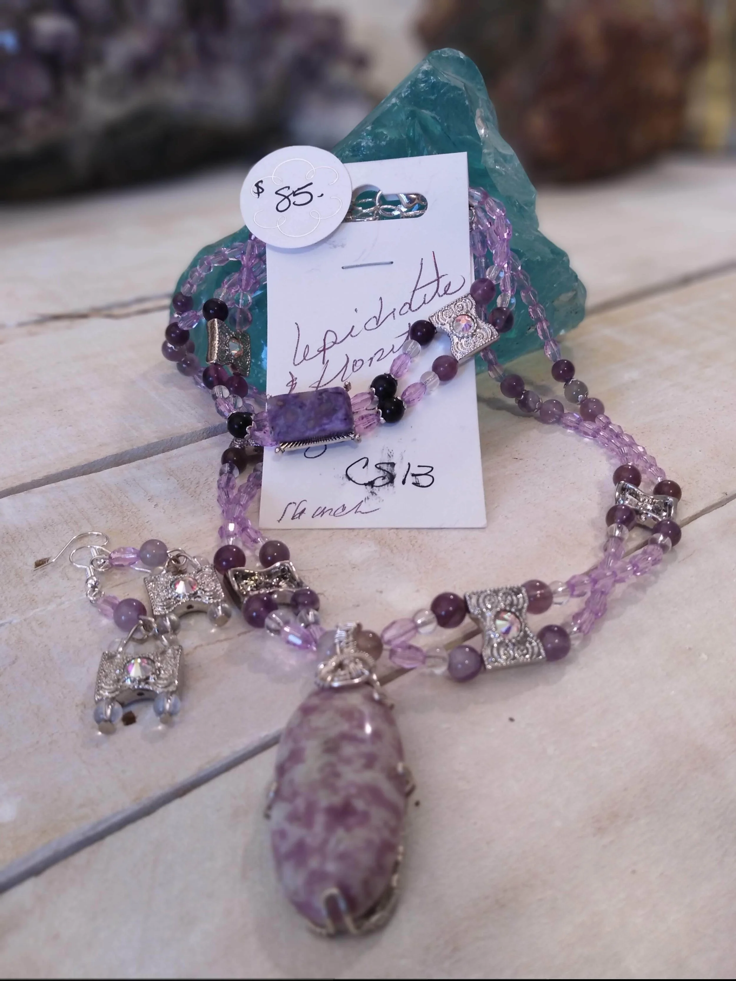 Light purple Lepidolite set